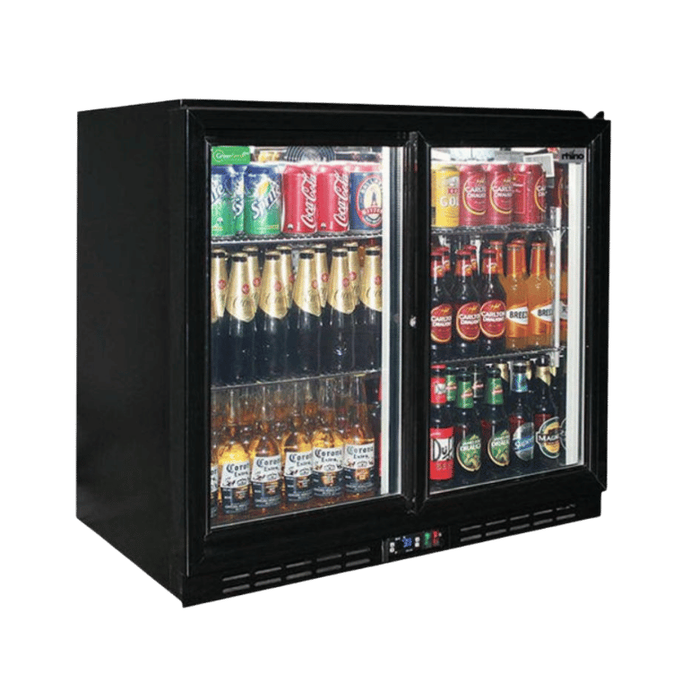 Black Back Bar Refrigerator 2 Door